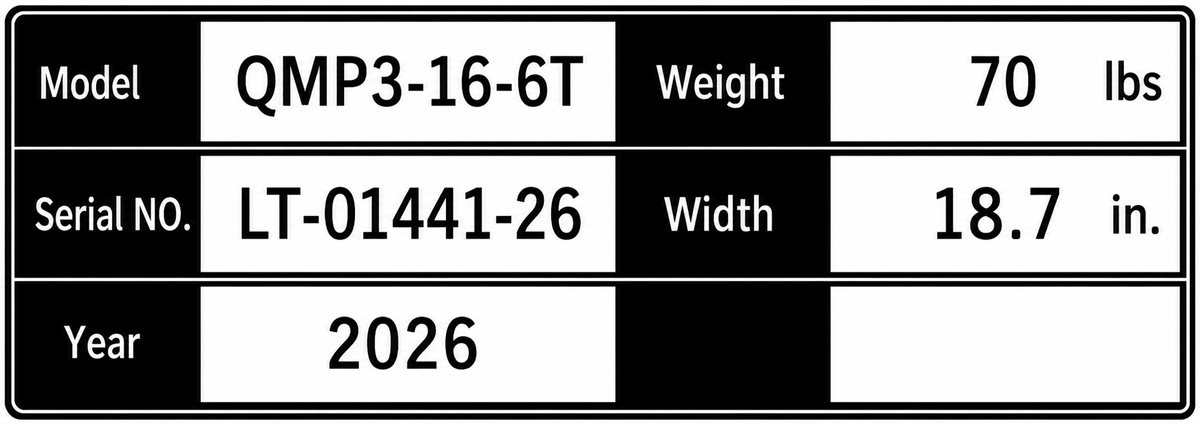 LandTuff™ 46" Universal Skid Steer Quick Attach Mount Plate – 1/4" Steel