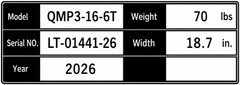 LandTuff™ 46" Universal Skid Steer Quick Attach Mount Plate – 1/4" Steel