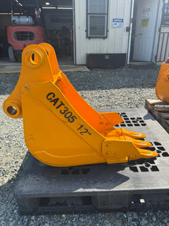 LandTuff™ 12" Mini Excavator Digging Bucket – Fits CAT 305