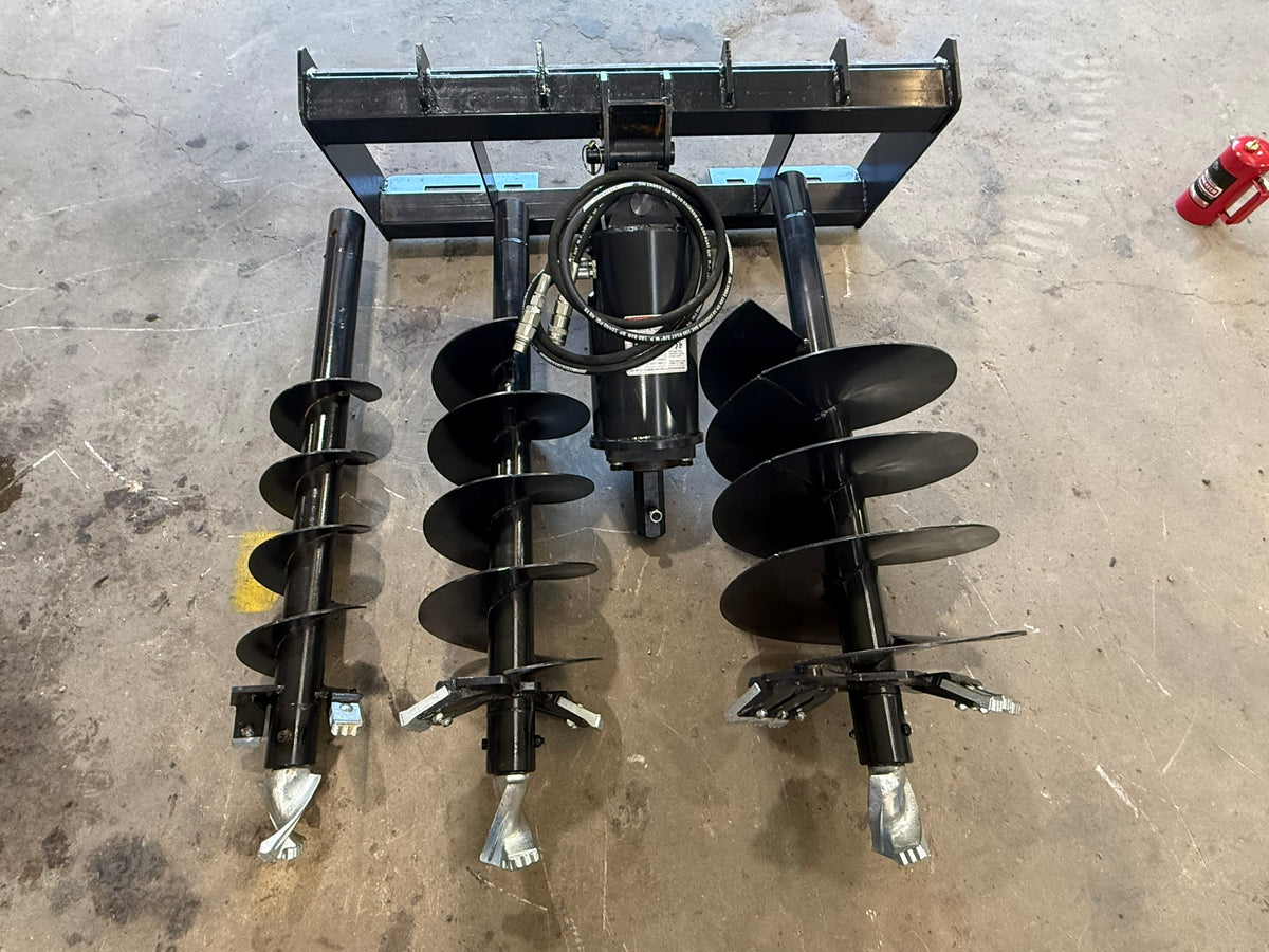LandTuff™ HD Hydraulic Skid Steer Auger Drive with 3 Bits