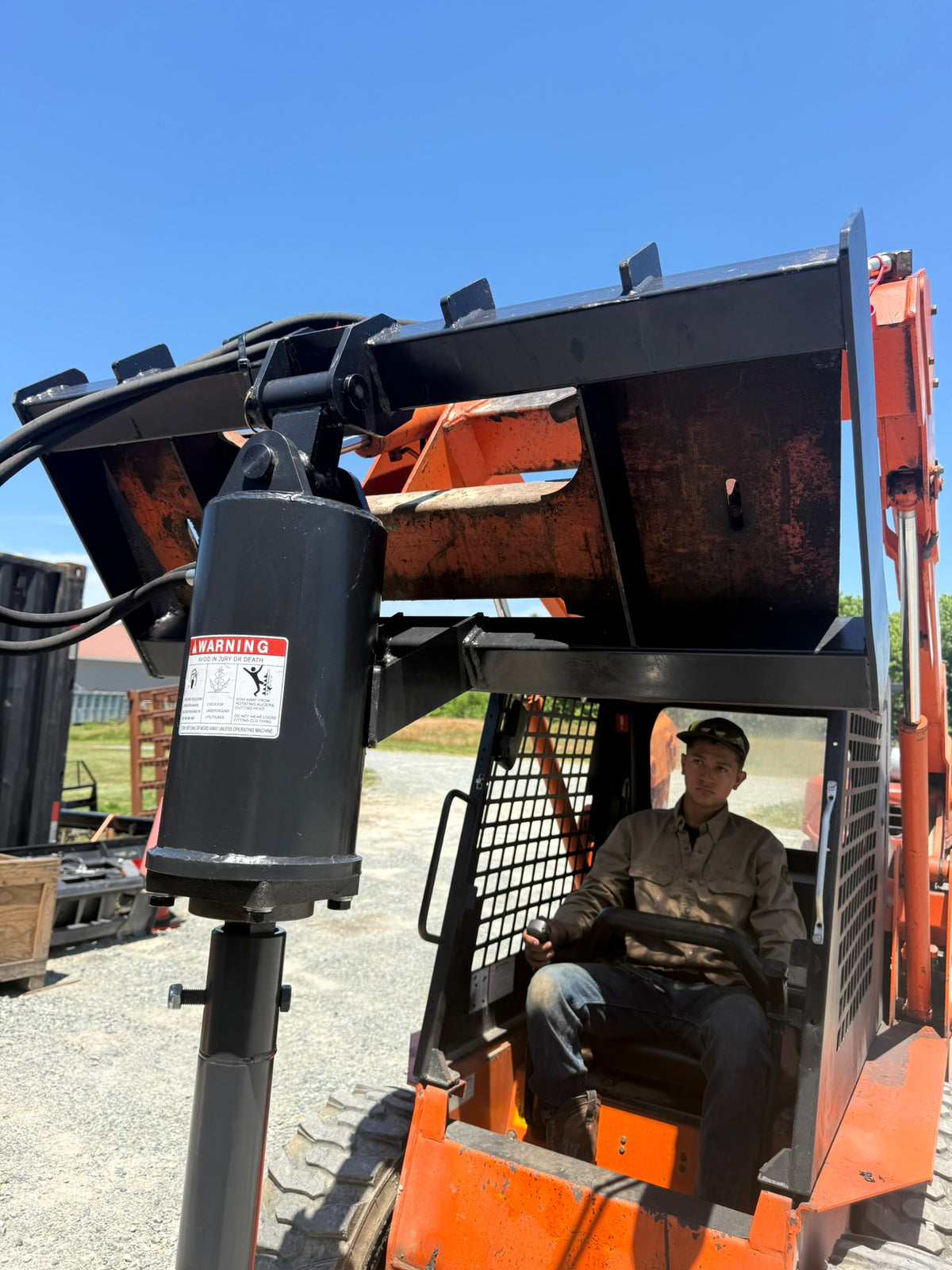 LandTuff™ HD Hydraulic Skid Steer Auger Drive with 3 Bits