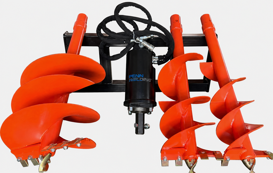 LandTuff™ Hydraulic Skid Steer Auger Drive with 3 Bits