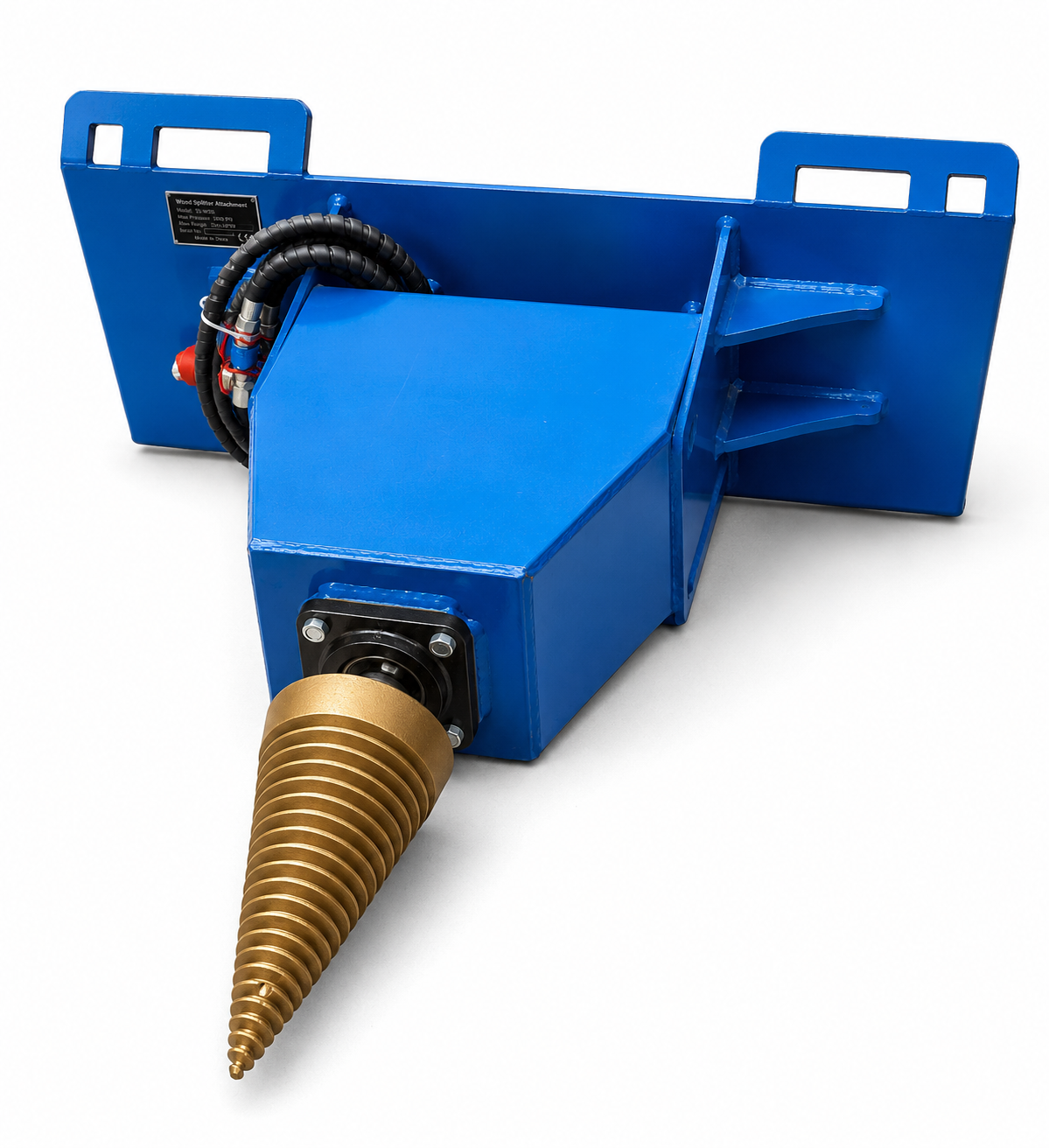 LandTuff™ Hydraulic Cone Screw Log Splitter – Skid Steer Attachment